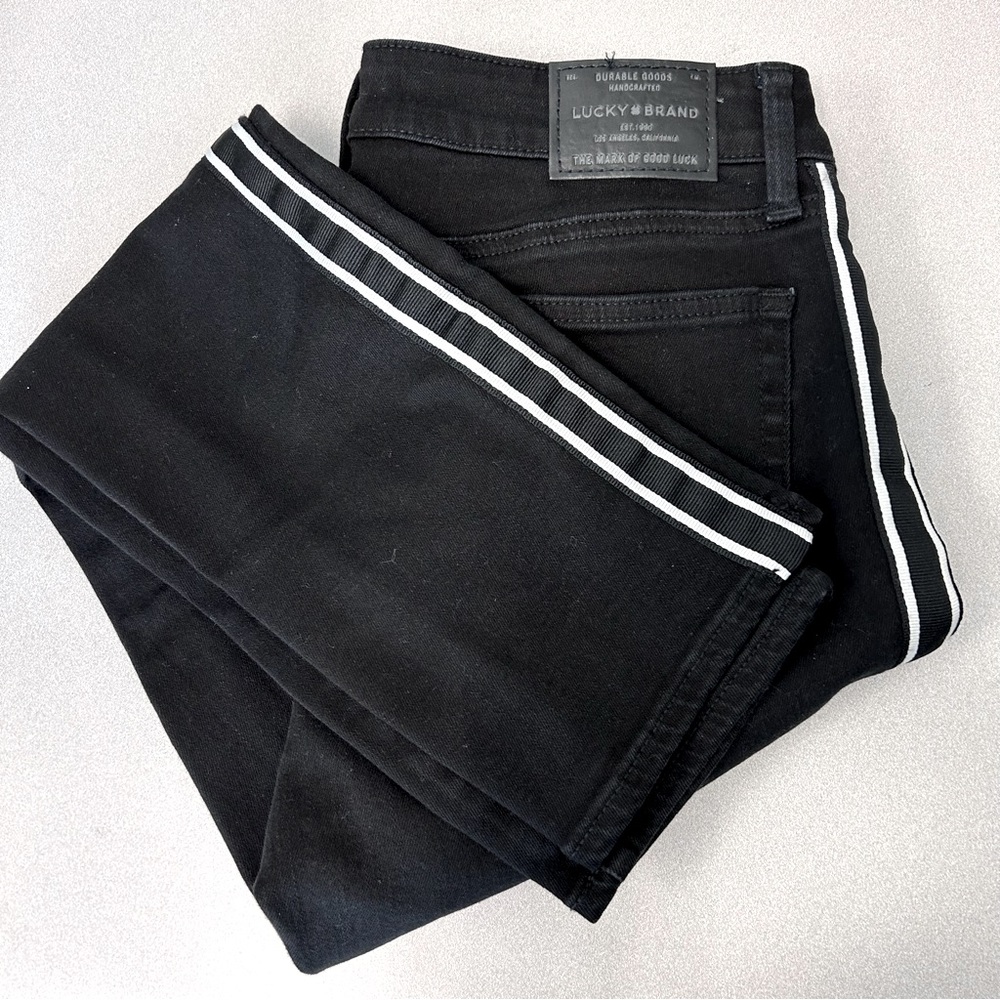 Lucky Brand Black Tuxedo Stripe Jeans 8